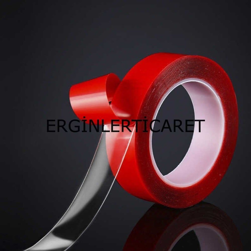Çift Taraflı Silikon Şeffaf Bant 19mm x 33mt