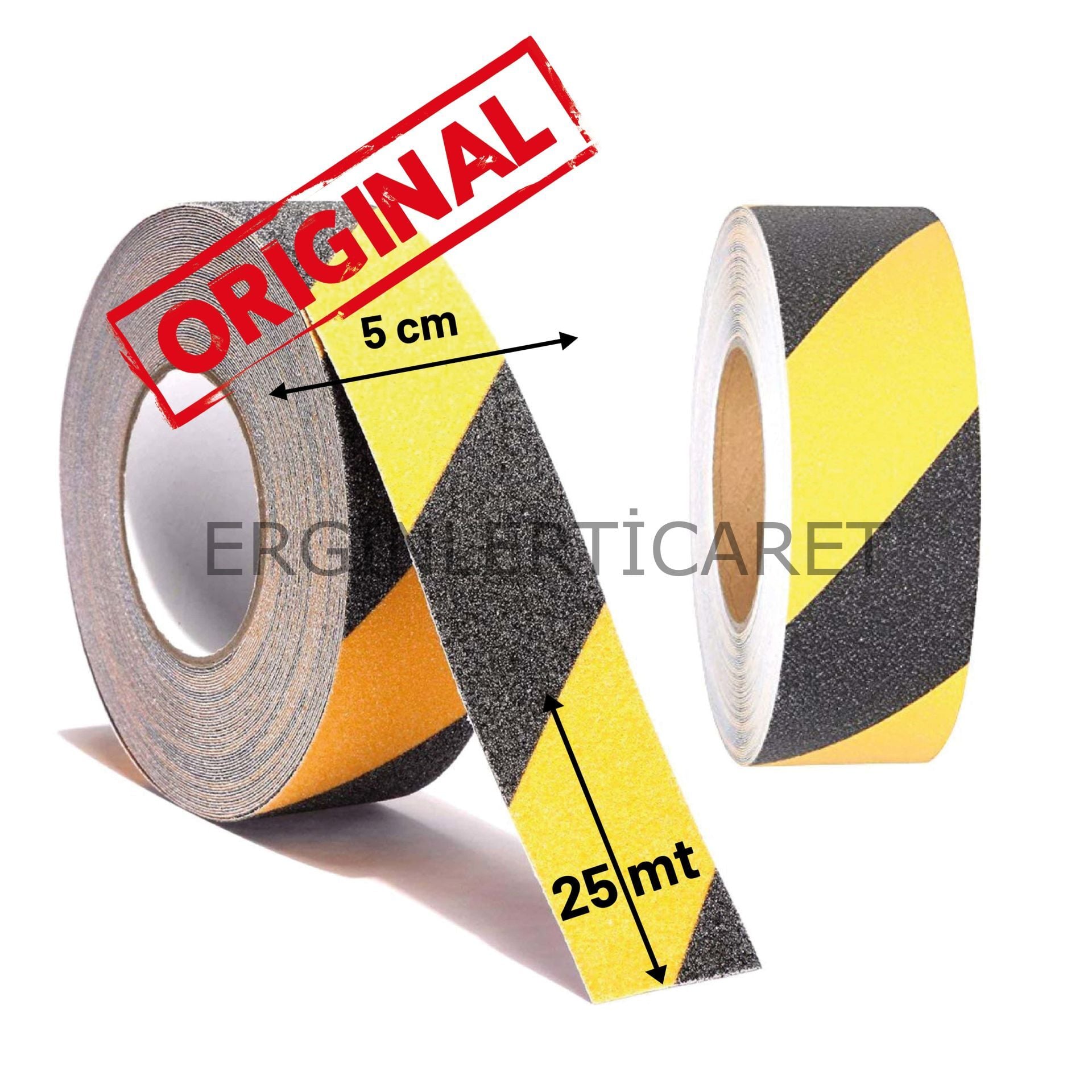 Merdiven Kaydırmaz Bant Sarı-Siyah 5cm x 25mt