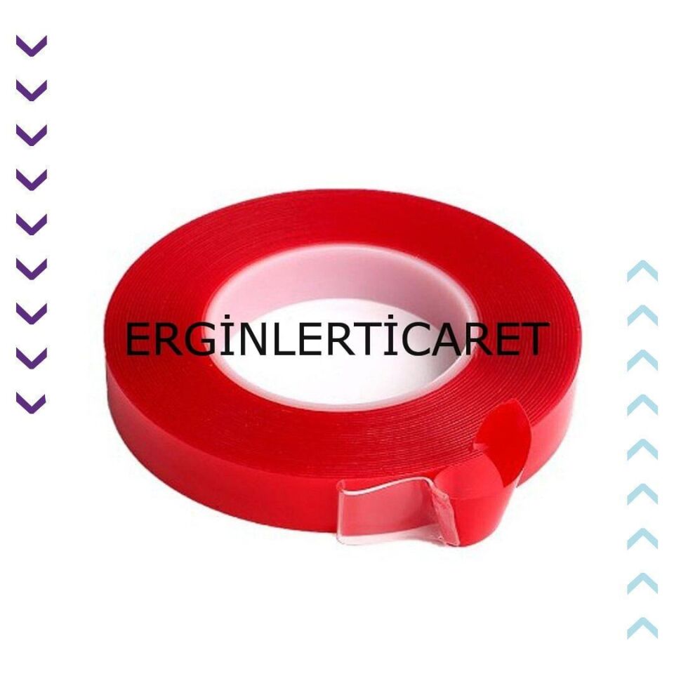 Çift Taraflı Silikon Şeffaf  Bant 19mm x 33mt