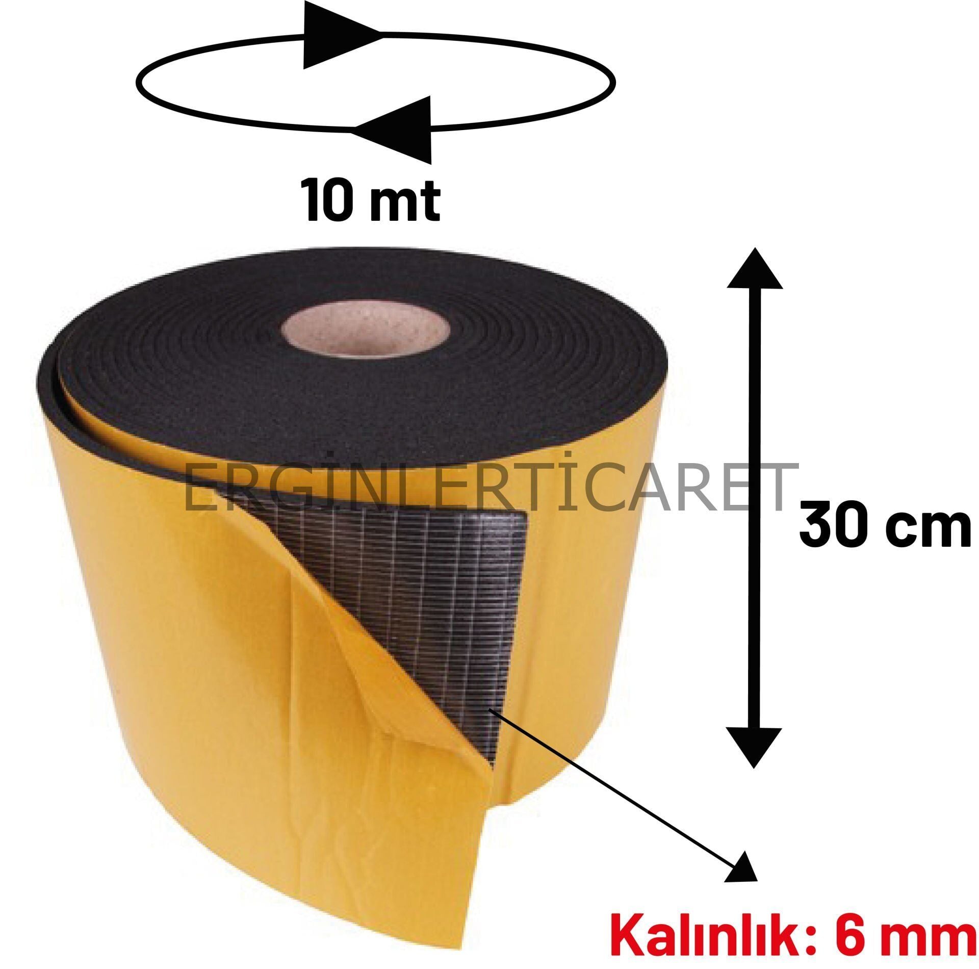 Oto Ses Yalıtımı 30 cm 10 mt 6 mm Kalınlık